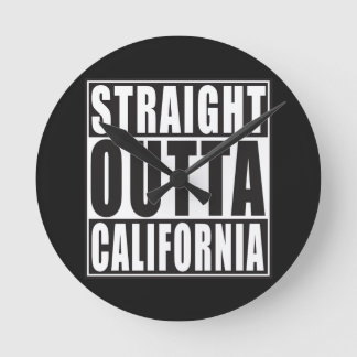 Straight Outta California Round Clock