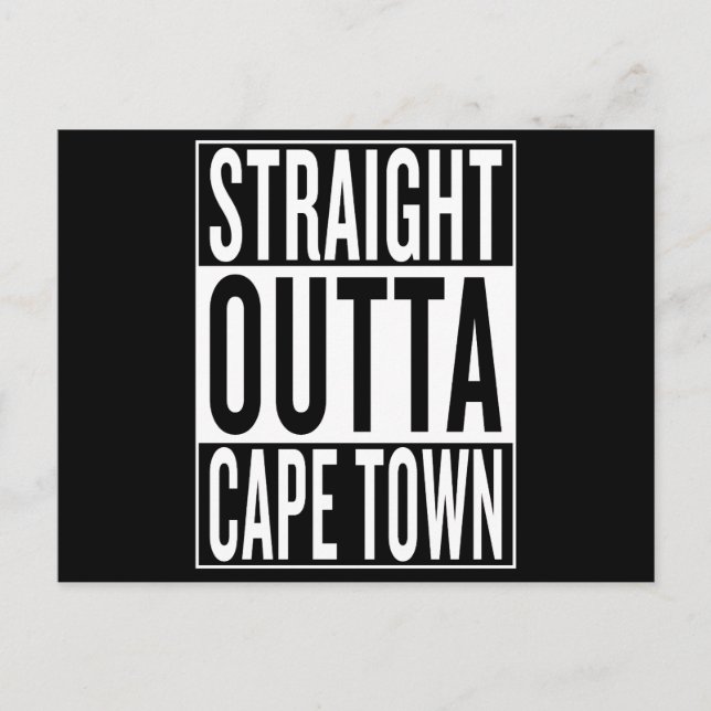 straight outta Cape Town Postcard (Front)