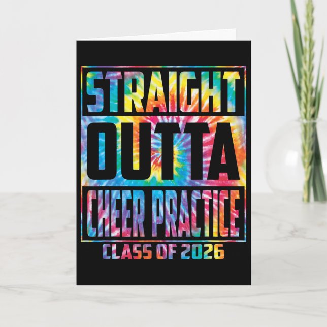 Straight Outta Cheer Practice Funny Graduation 202 Card (Front)