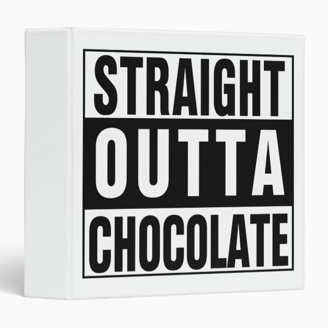 Straight Outta Chocolate Recipe Binder (Front/Spine)