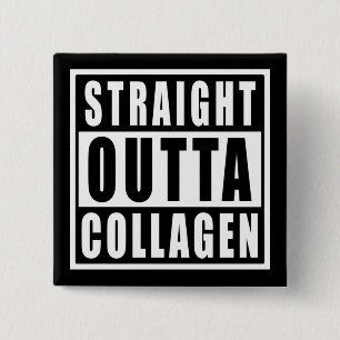 Straight Outta Collagen 2 Inch Square Button