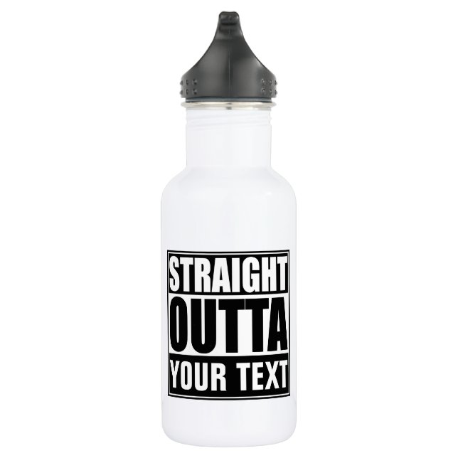 Straight Outta Custom Personalized 532 Ml Water Bottle (Right)