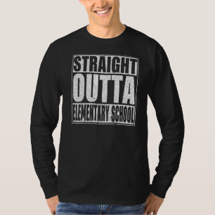 Straight Outta Elementary School Graduate Boys Gir T-Shirt