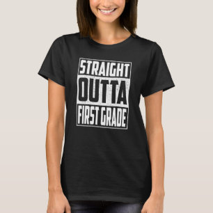 Straight Outta First Grade Graduation Kids Boys 1s T-Shirt