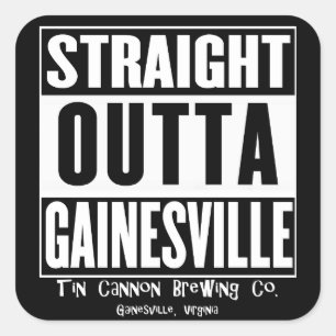 Straight Outta Gainesville Square Sticker