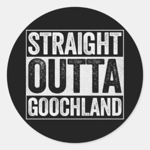 Straight Outta Goochland Classic Round Sticker