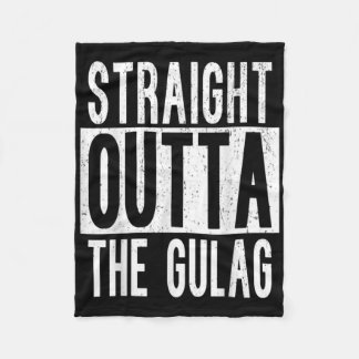 Straight Outta Gulag Squad Team Gamer War Battle R Fleece Blanket