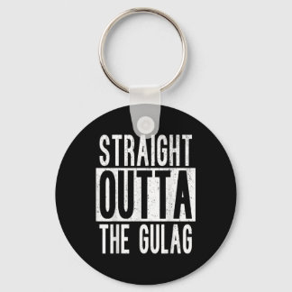 Straight Outta Gulag Squad Team Gamer War Battle R Keychain