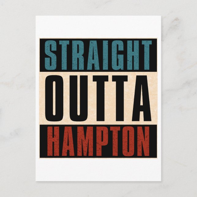 Straight Outta Hampton Virginia VA Postcard (Front)