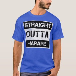 Straight Outta Harare Zimbabwe Vintage Distressed  T-Shirt