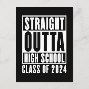 Straight Outta High School Class of 2024 Postcard