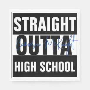 Straight Outta High School Graduation Party Napkin