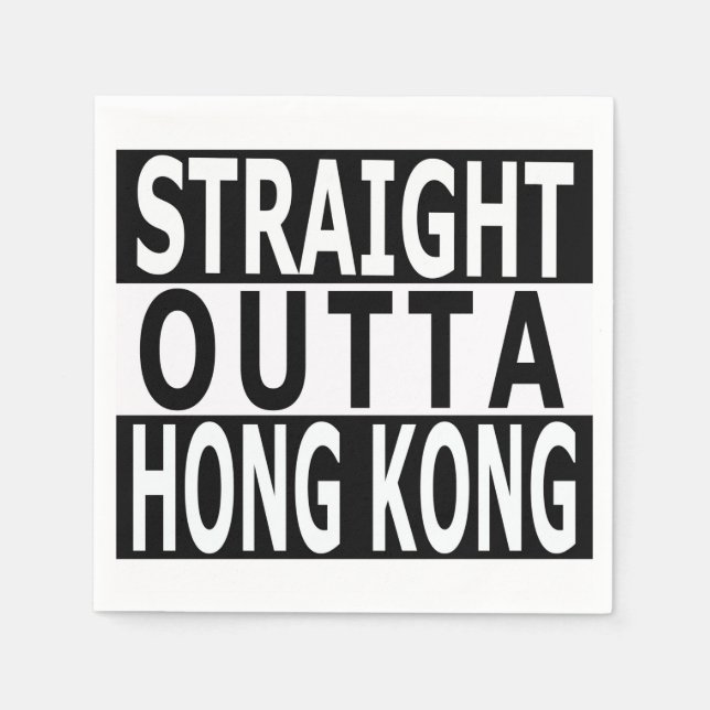 Straight Outta Hong Kong Cocktail Napkins (Front)