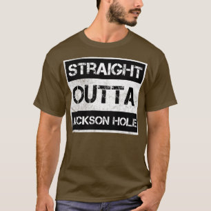 Straight Outta Jackson Hole Ski Resort Vintage Dis T-Shirt