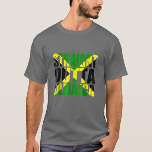 Straight Outta Jamaica Flag Gift Pride T-Shirt