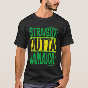Straight Outta Jamaica Jamaican Caribbean Retro Re T-Shirt