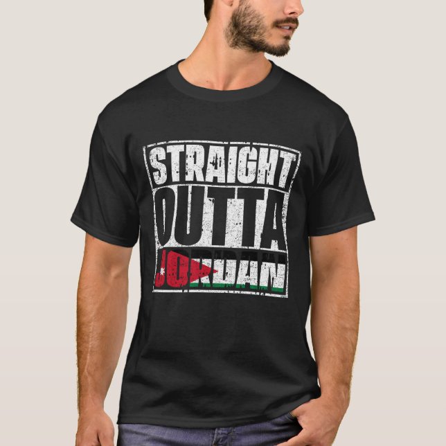 Straight Outta Jordan Flag T-Shirt (Front)