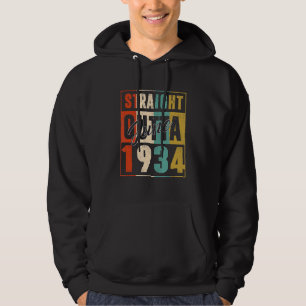 Straight Outta June 1934 Vintage Men Women {B]th B Hoodie