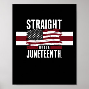Straight Outta Junenth Quote Juneteenth Women Men Poster