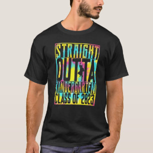 Straight Outta Kindergarten Graduation 2023 Her Hi T-Shirt