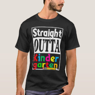 Straight Outta Kindergarten Pencil Graduation T-Shirt