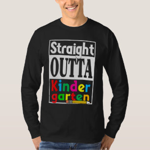 Straight Outta Kindergarten Pencil Graduation T-Shirt