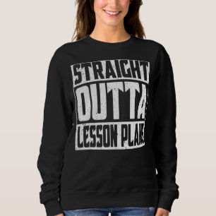 Straight Outta Lesson Plans Graduate Boys Kids Cla Sweatshirt
