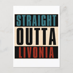 Straight Outta Livonia Michigan MI Postcard