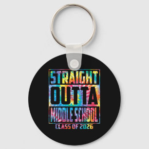 Straight Outta Middle School Funny Graduation 2026 Keychain