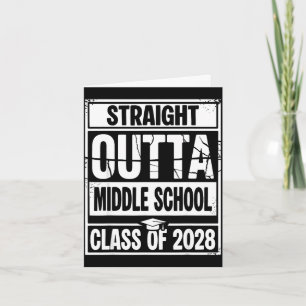 Straight outta middle school graduation class of card