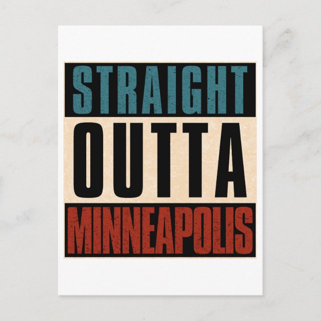 Straight Outta Minneapolis Minnesota MN Holiday Postcard (Front)
