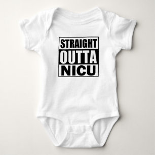 Straight Outta NICU Funny Newborn Preemie Baby Bodysuit