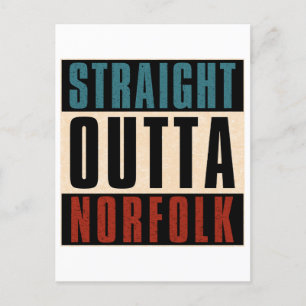 Straight Outta Norfolk Virginia VA Holiday Postcard