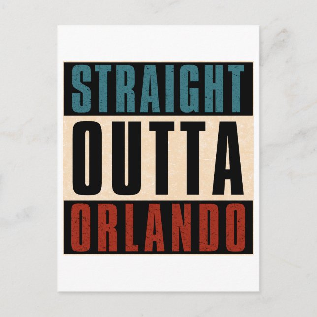 Straight Outta Orlando Florida FL Postcard (Front)