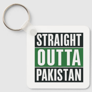 Straight Outta Pakistan Bold National Pride Design Keychain