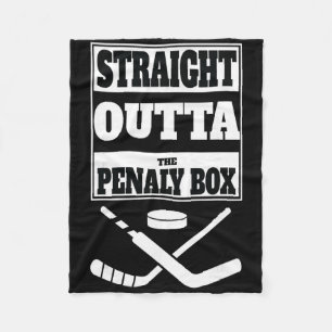 Straight Outta Penalty Box Tee – Funny Ice Hockey Fleece Blanket