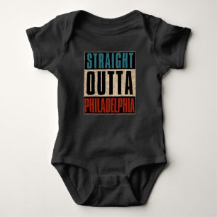 Straight Outta Philadelphia Pennsylvania PA USA Baby Bodysuit
