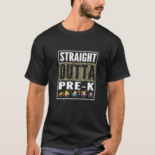 Straight Outta Pre K Cool Grad Leopard Graduation T-Shirt