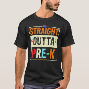 Straight Outta Pre K Preschool Graduation Vintage  T-Shirt