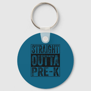 Straight outta pre-k school class of 2026 graduate keychain