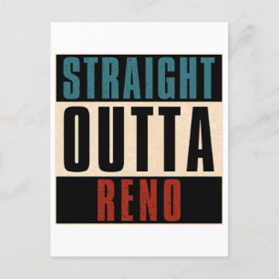 Straight Outta Reno Nevada NV Holiday Postcard
