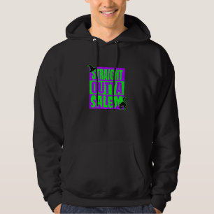 Straight Outta Salem Halloween Black Cat Witches H Hoodie
