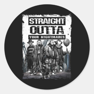 Straight Outta Scary Nights Ltp Classic Round Sticker