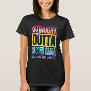 Straight Outta Second Grade Class 2024 2nd Grade G T-Shirt