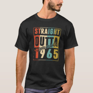 Straight Outta September 1965 Retro 55 Year Old 55 T-Shirt