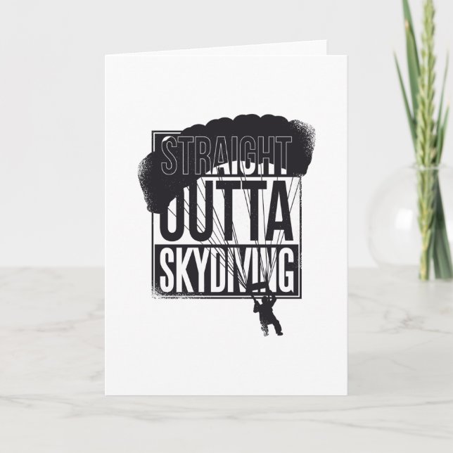 Straight Outta Skydiving Card (Front)