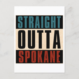 Straight Outta Spokane Washington WA Postcard