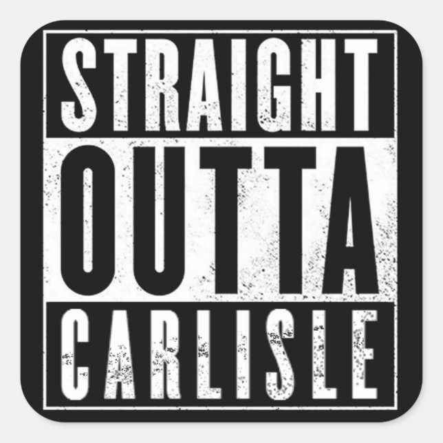 Straight Outta........... Square Sticker (Front)