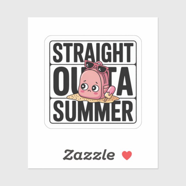 Straight Outta Summer Funny Kawaii Backpack (Sheet)