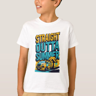 Straight Outta Summer – Retro Back-to-School T-Shirt